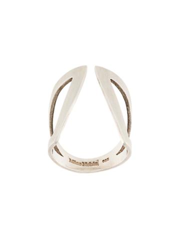 Mies Nobis Cut-out 'claavi' Ring, Adult Unisex, Size: 7, Metallic