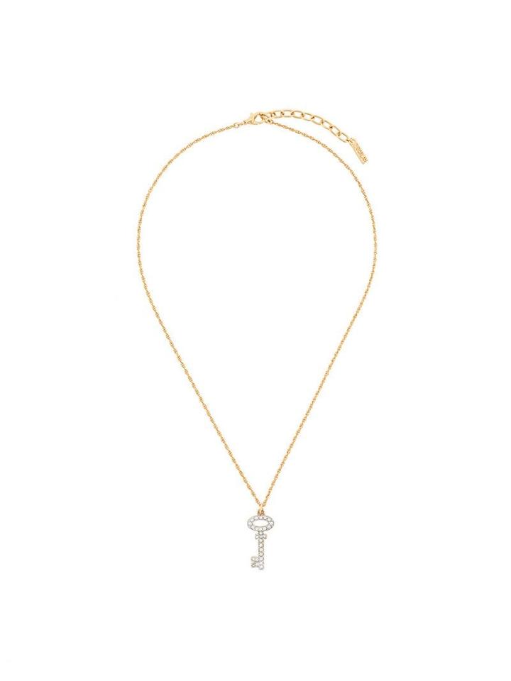 Susan Caplan Vintage 1980's D'orlan Key Necklace - Metallic