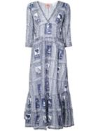 Le Sirenuse Italy Print Full Dress - Blue