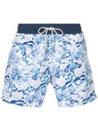 Venroy Printed Swim Shorts - White