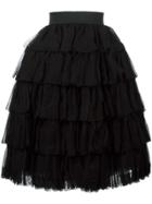 Dolce & Gabbana Ruffled Layered Skirt - Black