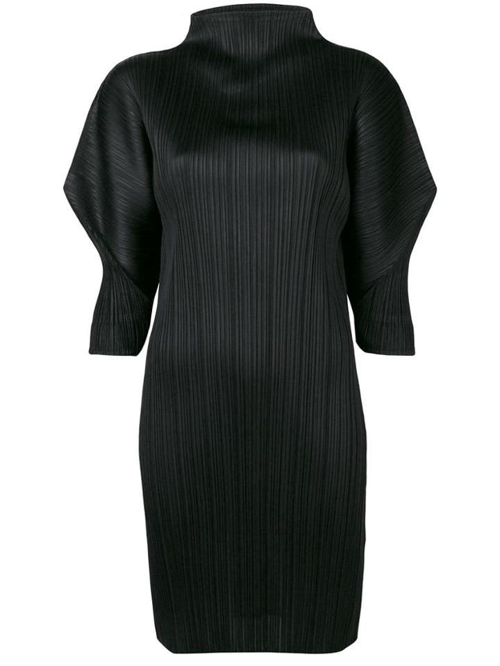 Pleats Please By Issey Miyake Short Fitted Dress - Black