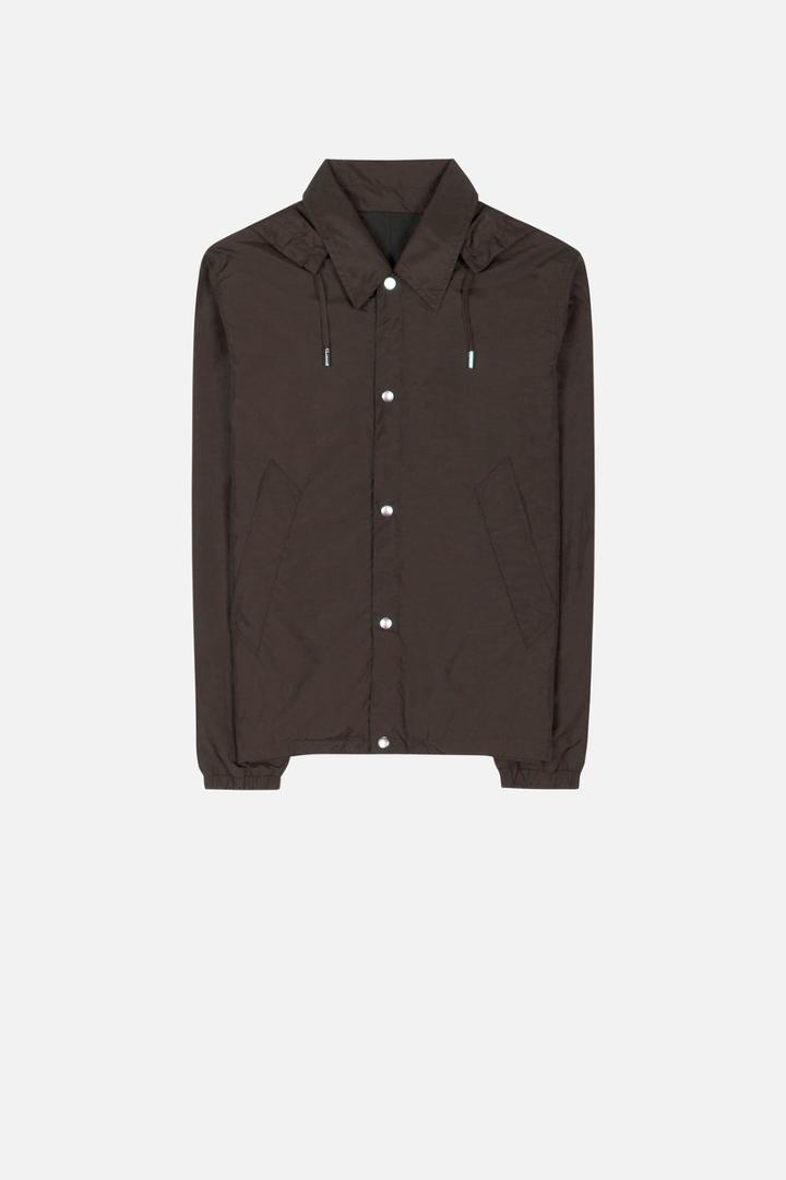 Ami Alexandre Mattiussi Hooded Jacket, Men's, Size: Small, Brown, Polyamide