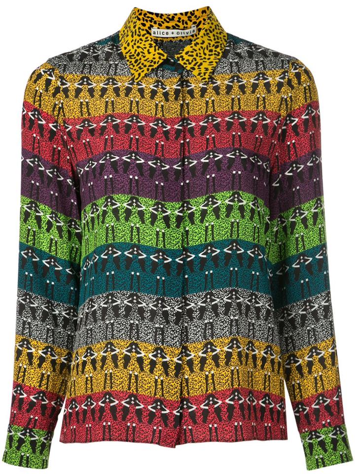 Alice+olivia Geometric Colour-block Blouse - Multicolour