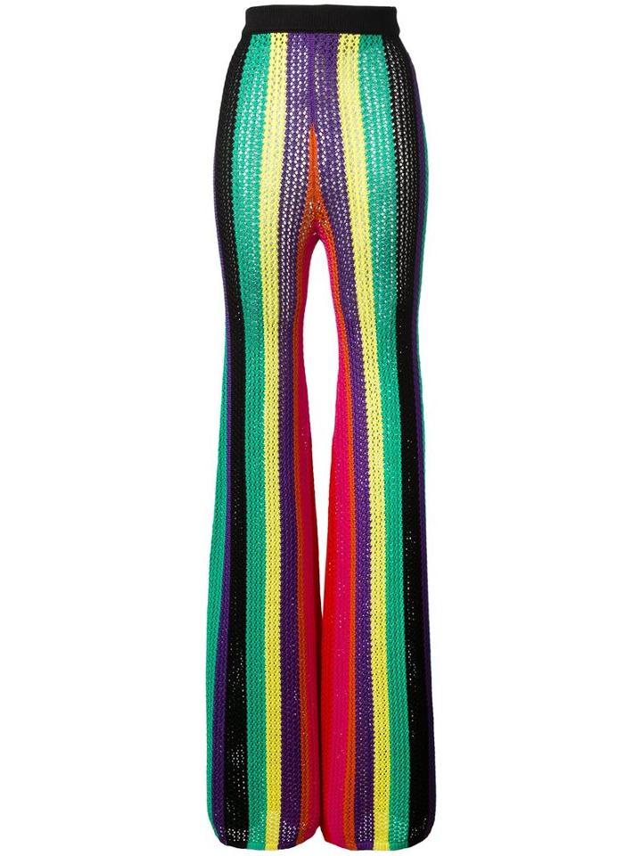 Balmain Crochet High-rise Trousers, Women's, Size: 38, Polyamide/viscose