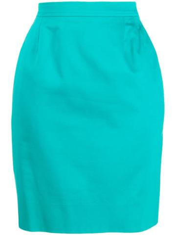 Yves Saint Laurent Pre-owned 1980s Pencil Skirt - Blue