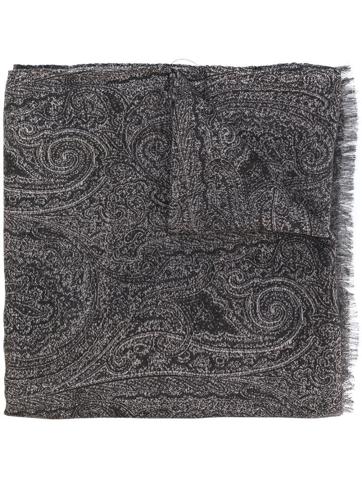 Etro - Printed Scarf - Men - Modal/cashmere - One Size, Grey, Modal/cashmere