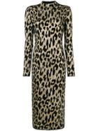 Versace Leopard Print Dress - Nude & Neutrals