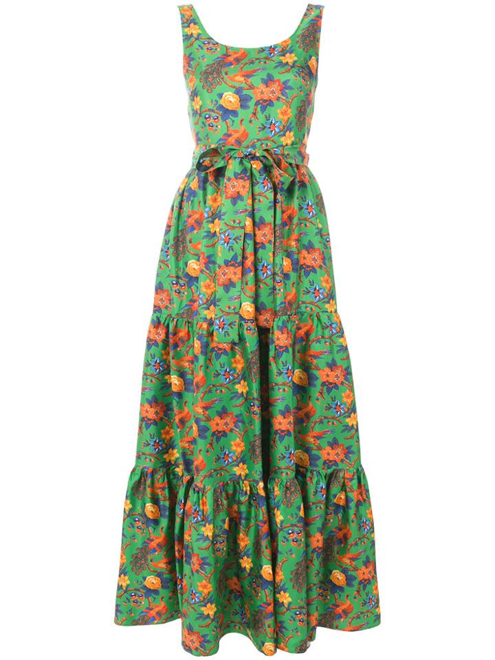 La Doublej Garden Print Dress - Green