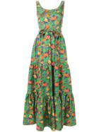 La Doublej Garden Print Dress - Green