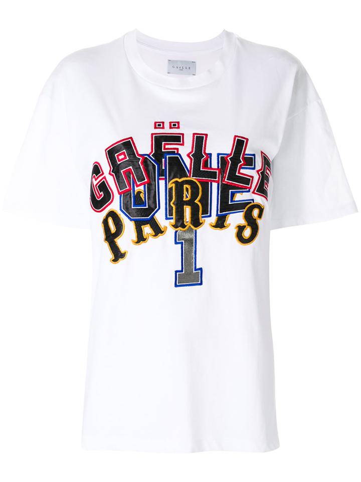 Gaelle Bonheur Printed Logo T-shirt - White