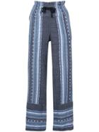 Lemlem Embroidered Details Straight Trousers - Blue