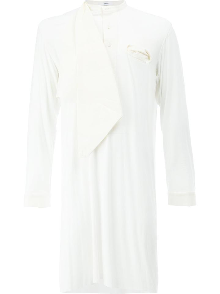 Aganovich - Long Shirt - Men - Cotton - 48, White, Cotton