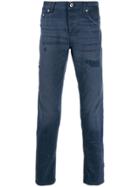 Dondup Distressed Straight Jeans - Blue