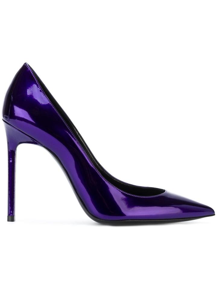 Saint Laurent Anja 105 Pumps - Purple