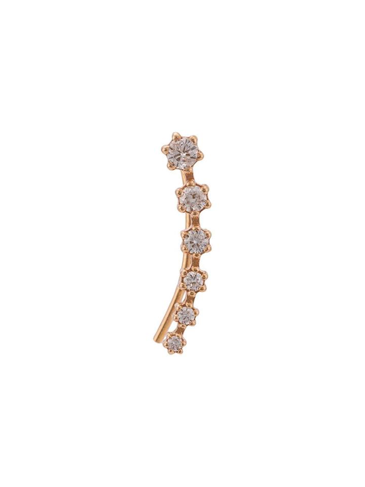Sara Weinstock 18kt Rose Gold 6 Diamond Ear Wire - Metallic