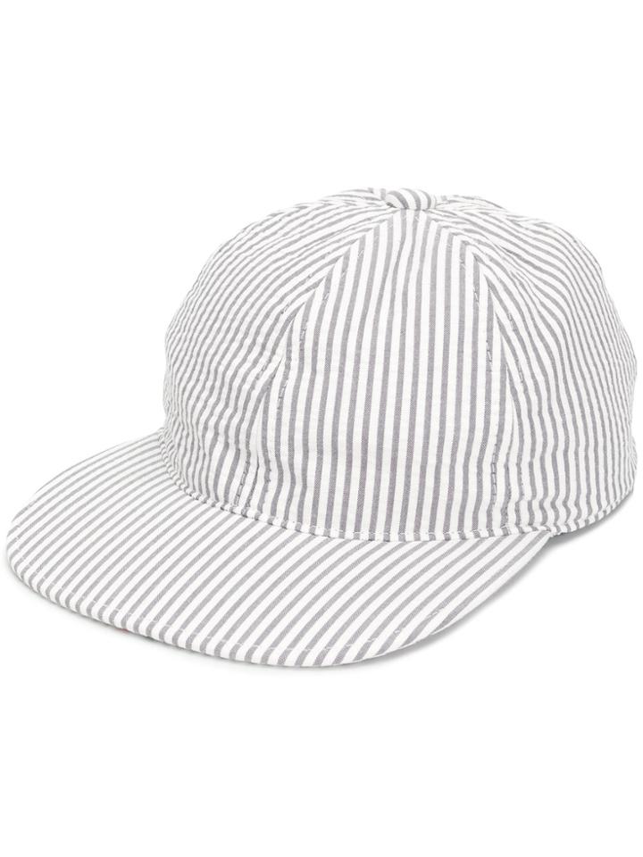 Thom Browne Seersucker Cap - White