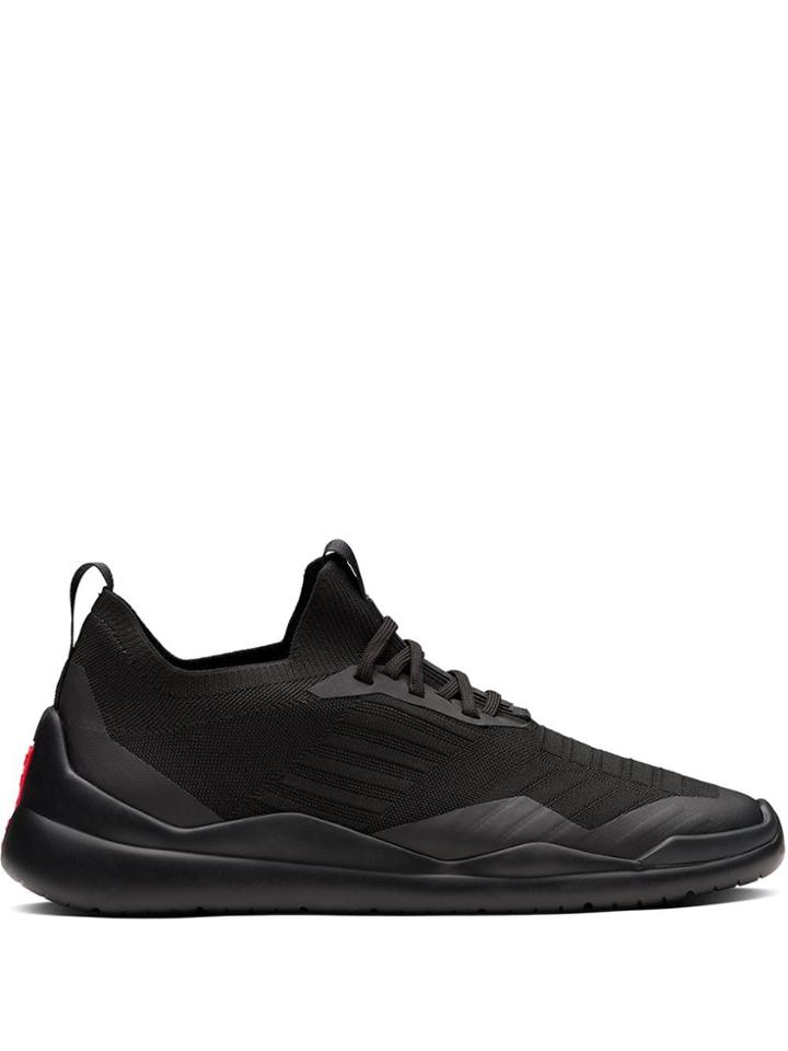 Prada Linea Rossa Knit Fabric Sneakers - Black
