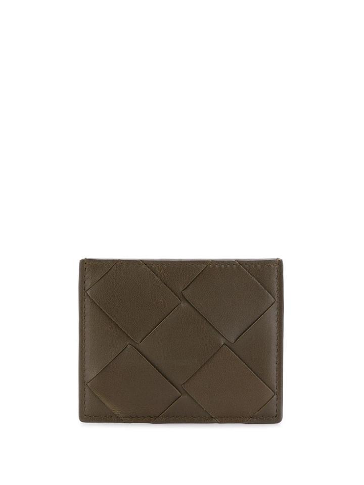 Bottega Veneta Woven Cardholder Wallet - Green