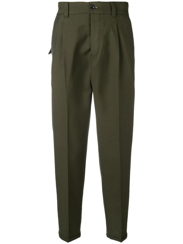 Pt01 Relaxed Straight Trousers - Green