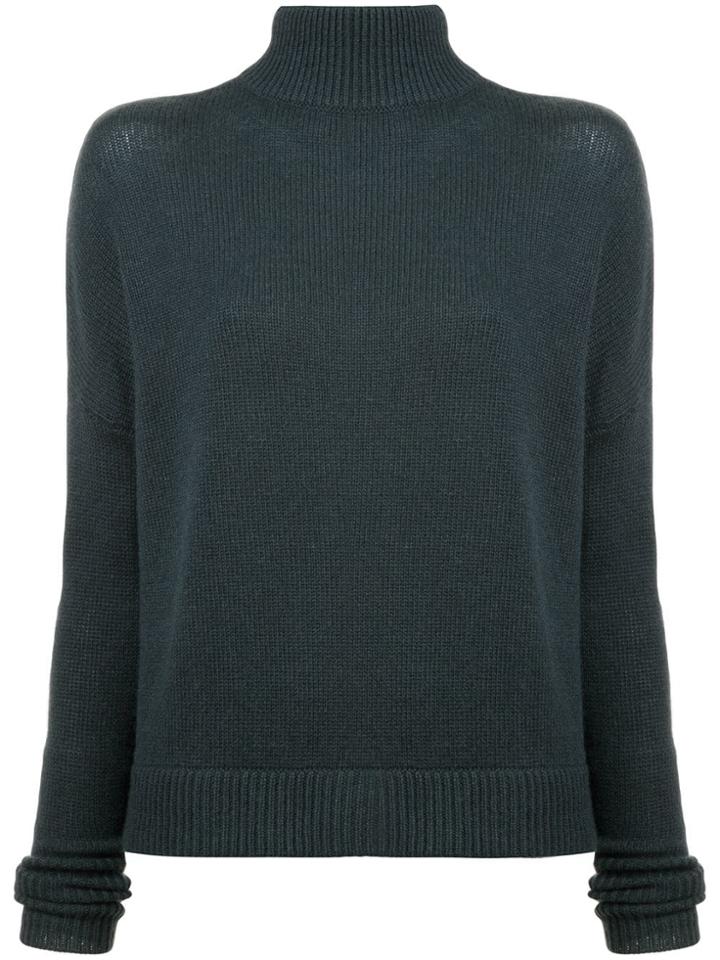 Le Kasha Turtle-neck Knitted Sweater - Green