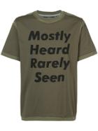 Mostly Heard Rarely Seen Deconstructed Logo Print T-shirt - Green