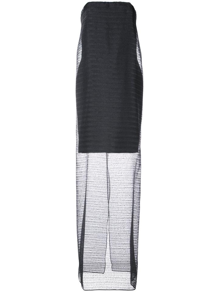 Jeffrey Dodd Layered Strapless Gown - Black