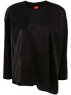 Des Prés Asymmetric Long-sleeve Top - Black