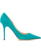 Jimmy Choo Abel Pumps, Women's, Size: 39.5, Blue, Goat Skin/leather