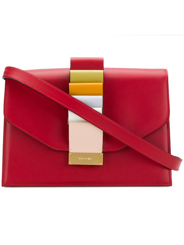 Visone Colour-block Clutch - Red