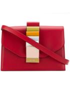 Visone Colour-block Clutch - Red