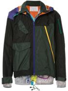 Kolor Contrasting Panel Jacket - Brown