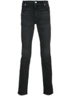 Rta Stonewashed Slim-fit Jeans - Black