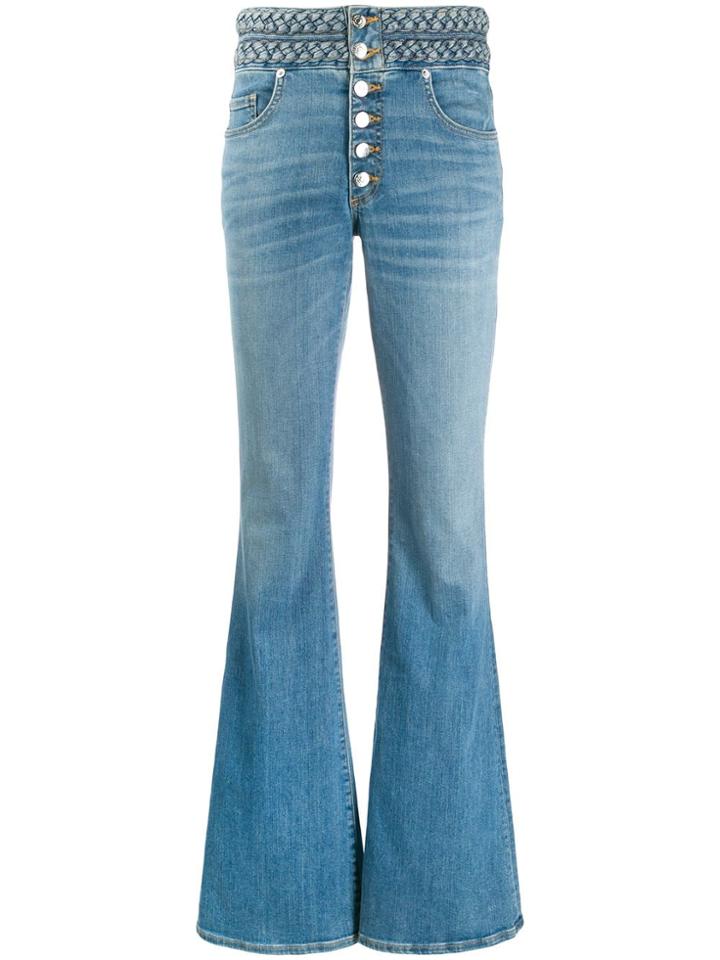 Veronica Beard Faded Flared Jeans - Blue