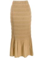 Toteme Frill-trim Fitted Skirt - Neutrals