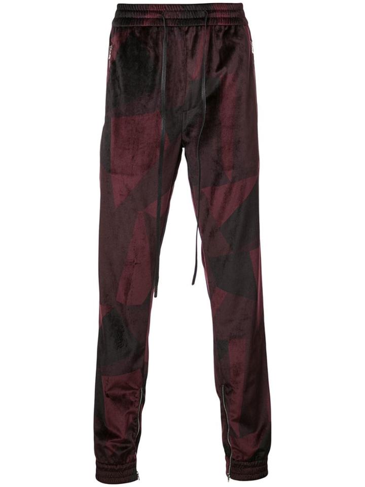 God's Masterful Children Abstract Track Pants - Red