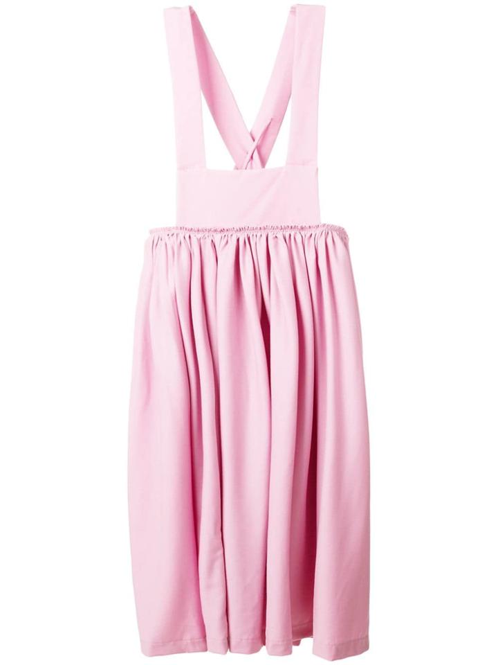 Comme Des Garçons Comme Des Garçons Pinafore Midi Dress - Pink