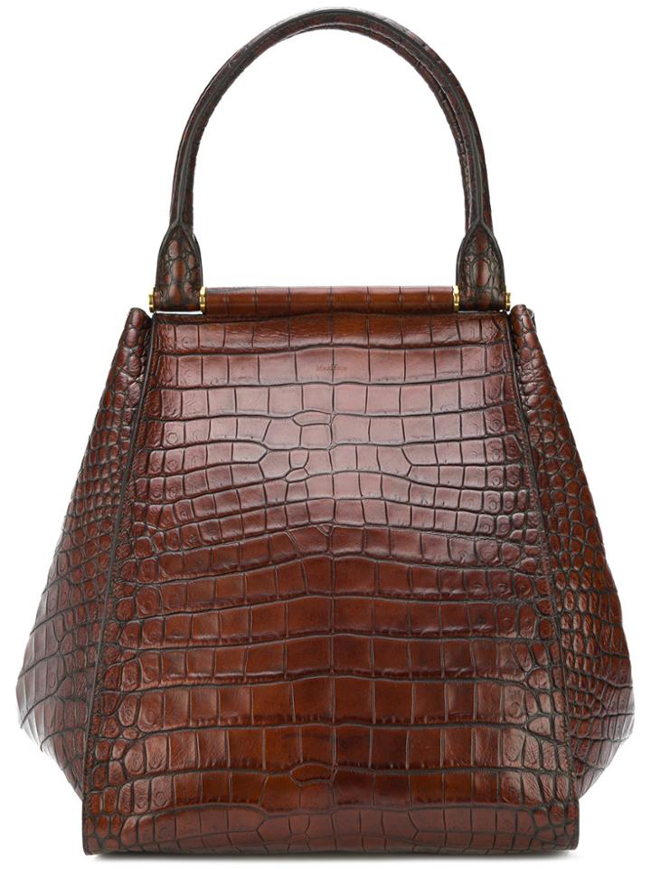 Max Mara Large Mock Tote Bag - Brown