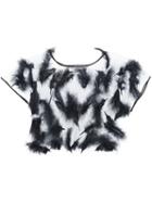 Julien David Feather Embellished Top