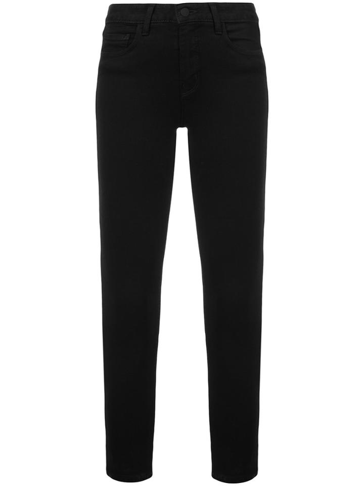 L'agence High Rise Ankle Grazer Jeans - Black