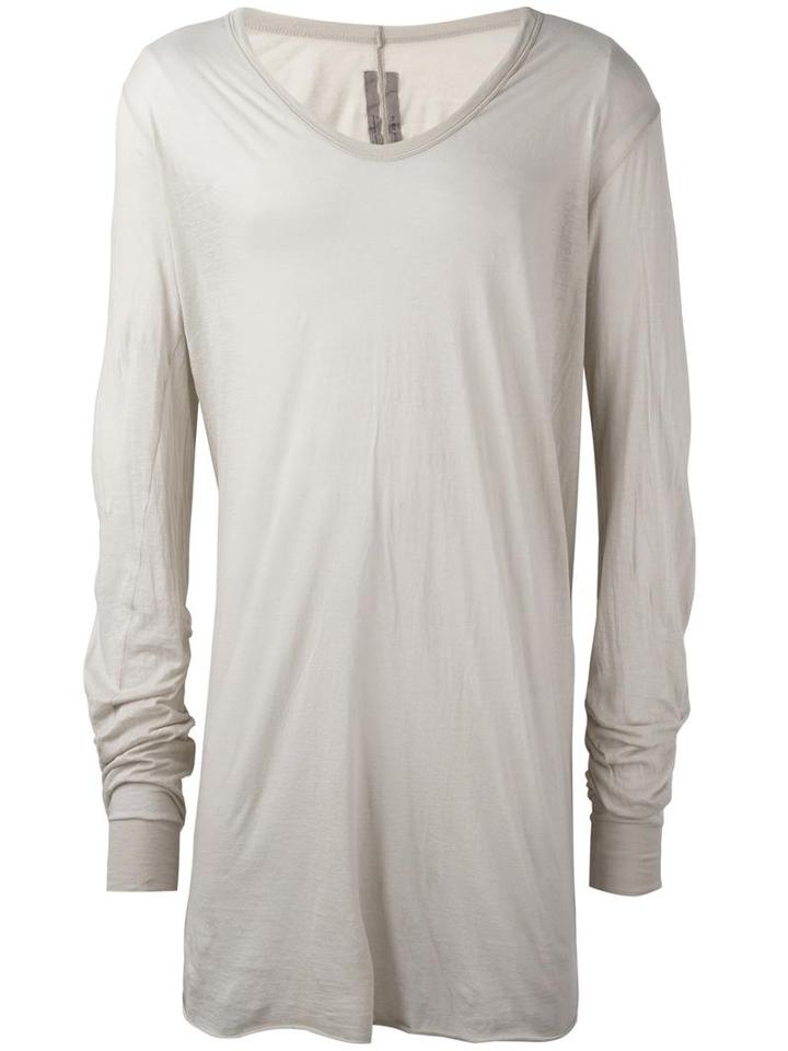 Rick Owens Long Length T-shirt, Size: Xs, Nude/neutrals, Cotton