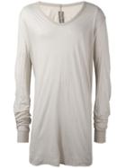 Rick Owens Long Length T-shirt, Size: Xs, Nude/neutrals, Cotton