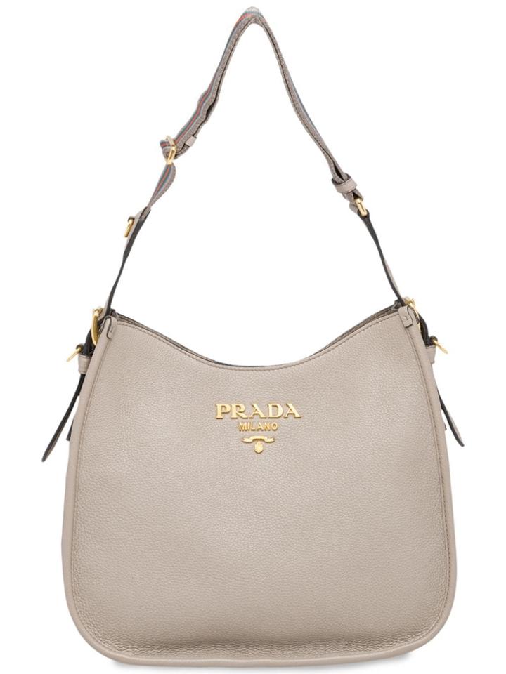 Prada Medium Hobo Shoulder Bag - Grey