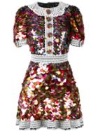 Dolce & Gabbana - Sequinned Dress - Women - Cotton/polyamide/spandex/elastane/pvc - 38, Cotton/polyamide/spandex/elastane/pvc