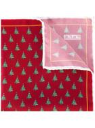 Fefè Polka Dots Pocket Square, Adult Unisex, Red, Silk