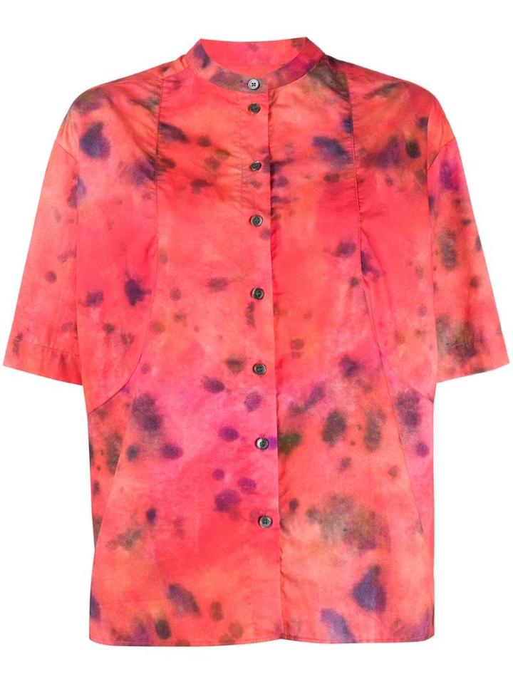 Rokh Tie-dye Print Shirt - Red