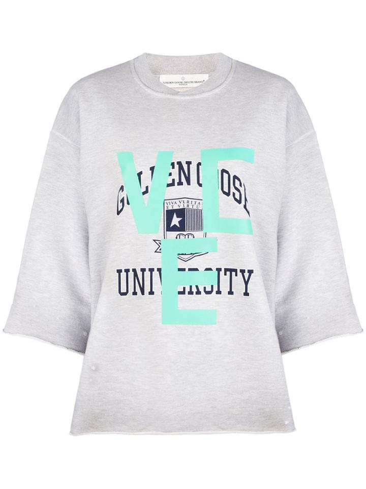 Golden Goose Deluxe Brand University Print Sweatshirt - Grey