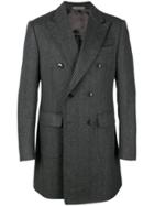 Corneliani Midi Buttoned Coat - Grey