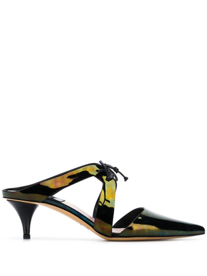 Premiata Lace-up Mules - Black