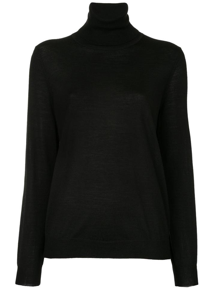 Jean Paul Knott Turtleneck Top - Black